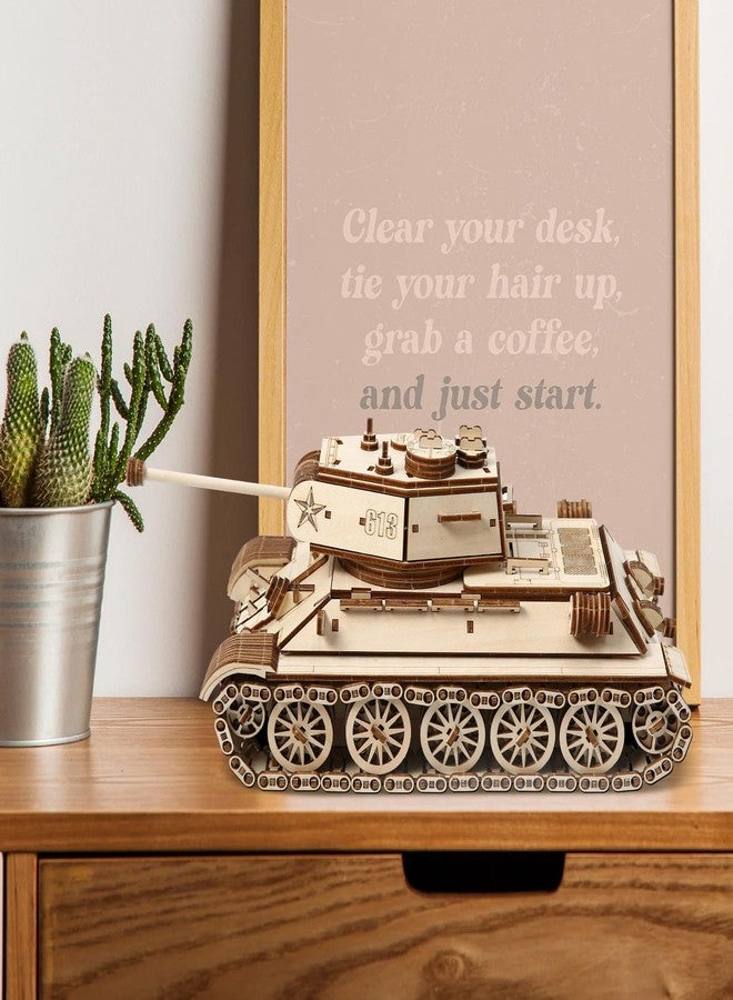 Foyucool 3D Wooden Puzzle for Adults, DIY Tank Model, Creative Assembly Model Building for Adults, DIY Assembly Puzzle, Woodcraft Kit for Christmas Day - Image 5